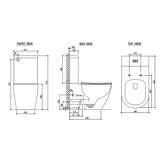 Rimless Extra High Tornado Flush Toilet Suite Zumi Zero